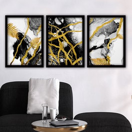 Wallity Cuadro Decorativo Enmarcado Multicolor (3 Piezas)
